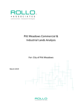 Pitt Meadows Commercial & Industrial Lands Analysis