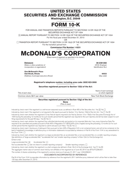 Mcdonald's CORPORATION