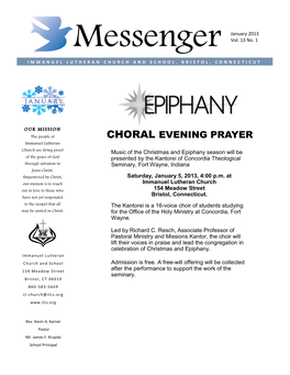 Choral Evening Prayer