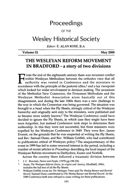 Proceedings Wesley Historical Society