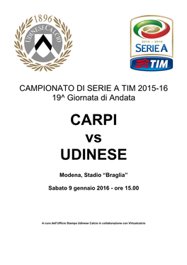 CARPI Vs UDINESE