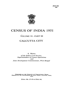 Calcutta City, Part III, Vol-VI, West Bengal