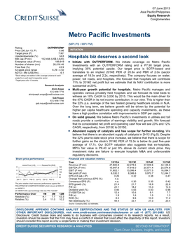 Metro Pacific Investments