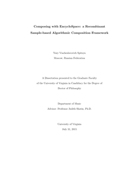 Composing with Encyclospace: a Recombinant Sample-Based