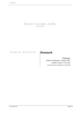 Denmark Country Profile