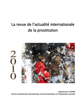 Revue 2010 De L'actualité Internationale De La Prostitution