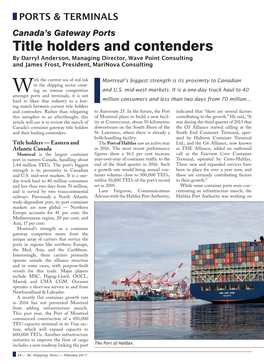 Canada's Gateway Ports