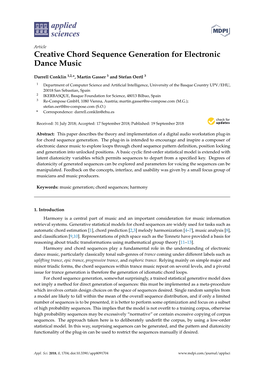 Creative Chord Sequence Generation for Electronic Dance Music
