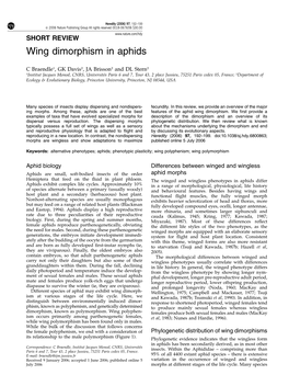 Wing Dimorphism in Aphids