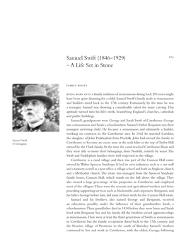 Samuel Swift (1846–1929) – a Life Set in Stone 107