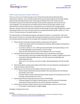 Hefty Subcutaneous Dose Volumes