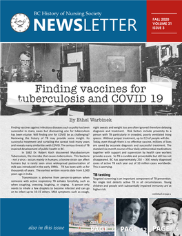 Finding Vaccines for Tuberculosis and COVID 19