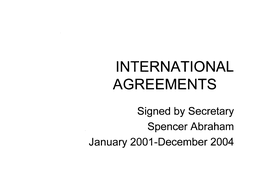 International Agreements