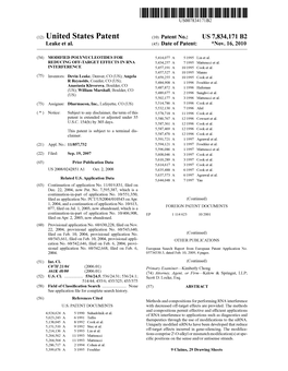 (12) United States Patent (10) Patent No.: US 7,834,171 B2 Leake Et Al
