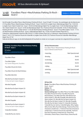 60 Bus Dienstrooster & Lijnroutekaart