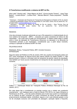 O Transcarioca Modificando O Sistema De BRT Do Rio