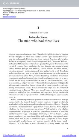 Introduction: the Man Who Had Three Lives