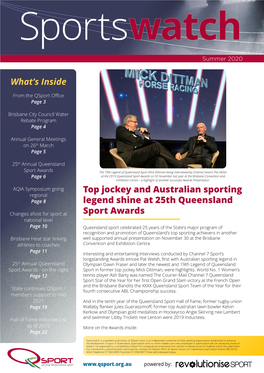 Top Jockey and Australian Sporting Legend Shine at 25Th Queensland