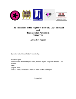 LGBT ICCPR Shadow Report Croatia