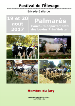 2017 Des Bovins Prim'holstein