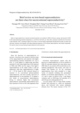 Brief Review on Iron-Based Superconductors: Are There Clues for Unconventional Superconductivity?