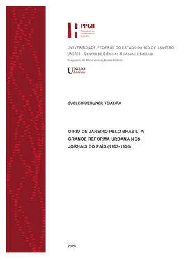 O Rio De Janeiro Pelo Brasil: a Grande Reforma Urbana Nos Jornais Do País (1903-1906)