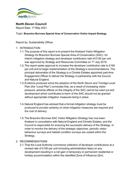 Braunton Burrows SAC Mitigation Strategy (March 2021)