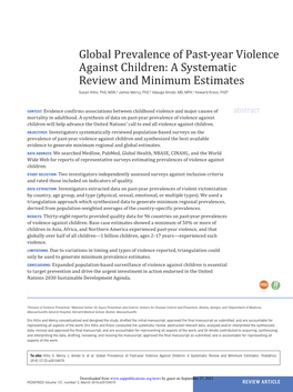 Global Prevalence of Past-Year Violence Against Children