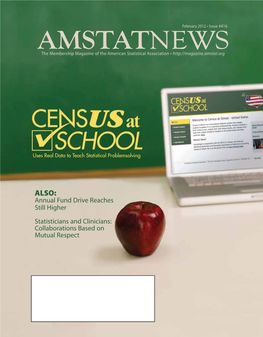 AMSTATNEWS the Membership Magazine of the American Statistical Association •