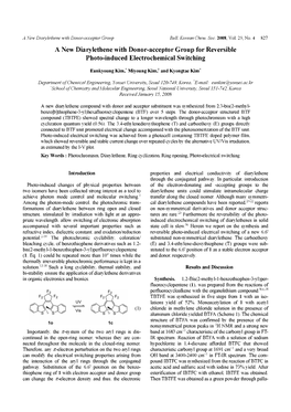 A New Diarylethene with Donor-Acceptor Group Bull