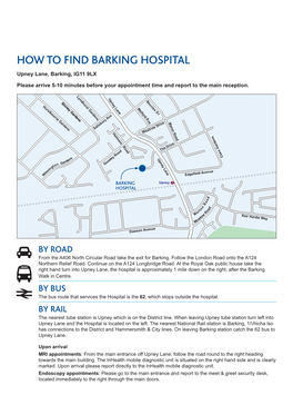 How to Find Barking Hospital