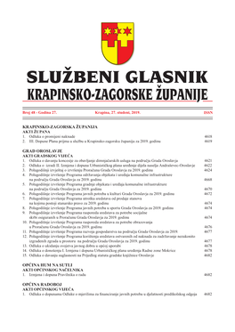 Krapinsko-Zagorska Županija Grad Oroslavje Općina Hum