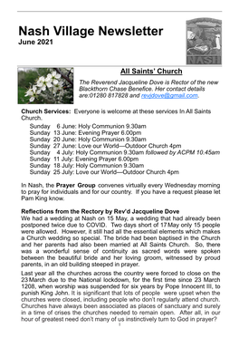 Nash Village Newsletter June 2021