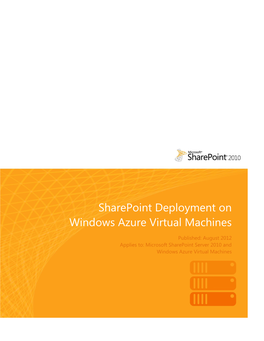 Sharepoint Deployment on Windows Azure Virtual Machines