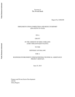 World Bank Document