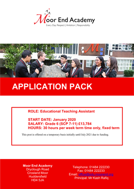 Moor End Academy Application Pack