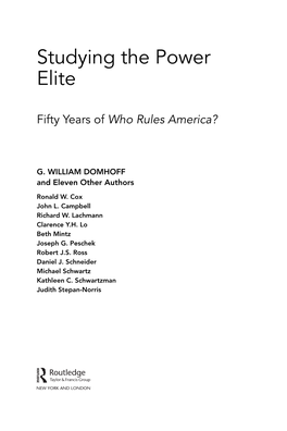 Studying the Power Elite