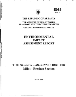 Environmental Impact Assessment Report Albania