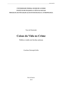 Coisas Da Vida No Crime