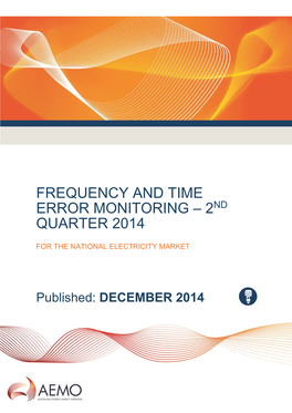 Frequency and Time Error Monitoring – 2 Quarter 2014