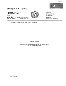 ECONOMIC E/CN.12/972 7 May 1974 ENGLISH ORIGINAL: SPANISH