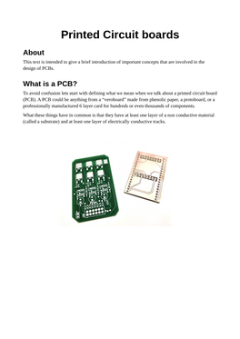 Printed Circuit Boards