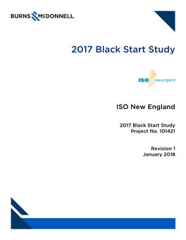 2017 Black Start Study