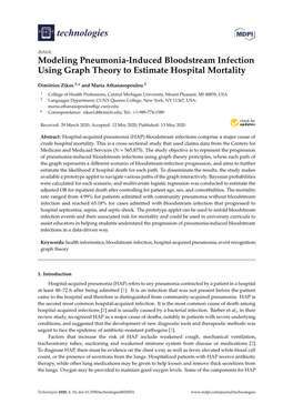 Modeling Pneumonia-Induced Bloodstream Infection Using Graph Theory to Estimate Hospital Mortality