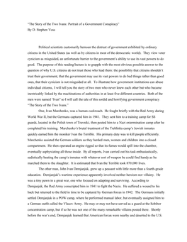 “The Story of the Two Ivans: Portrait of a Government Conspiracy” by D. Stephen Voss Political Scientists Customarily Bemoan