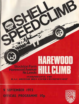 Programme 1973 9Th September Shell Speedclimb