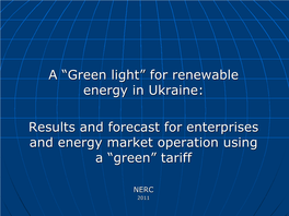 For Renewable Energy in Ukraine