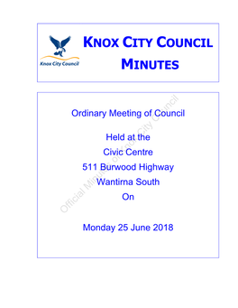 Knox City Council Minutes