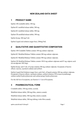 Epilim Data Sheet