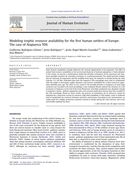 Modeling Trophic Resource Availability for the First Human Settlers of Europe: the Case of Atapuerca